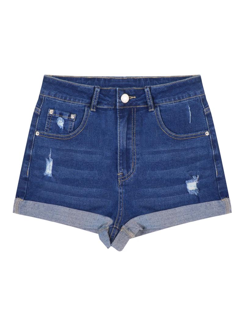 Women's Distressed Denim Shorts, Fashion Casual Ripped Jeans Shorts for Daily Outdoor Wear, Ladies Bottoms for All Seasons, Womenswear, Casual Streetwear Shorts