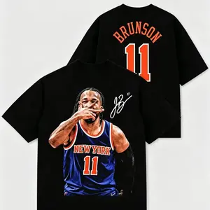 Jalen Brunson 11 Graphics 2026 Summer New Tshirt Cotton Clothing Unisex Men's Women's T-Shirts Y2k Basketball Fan Tee Streetwear