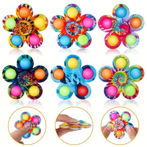 6pcs Colorful Party Favors Simple Bubble Spinners, Party Favors Toys, Toys Classroom Prizes Party Favors Gifts, Holiday Party Favors Toys, Classroom Rewards, Goodie Bag Fillers, Small Toys