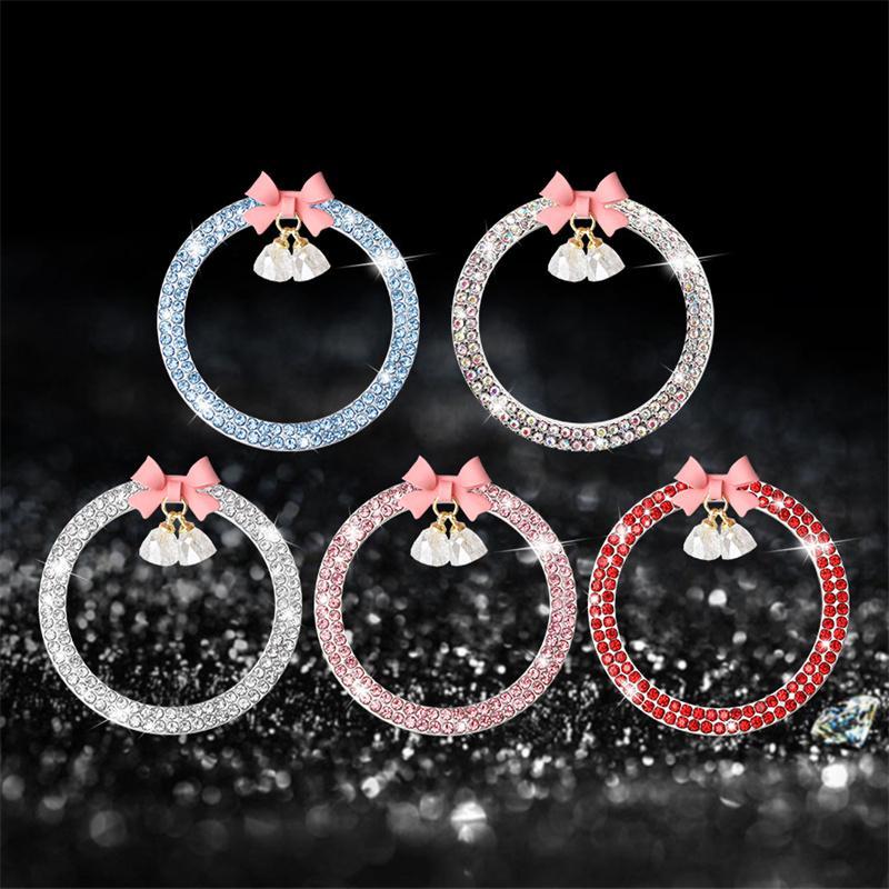 Rhinestone Decor Bowknot Design Car Engine Start Stop Button Ring, Car Engine Start Stop Button Decoration,Car Decorations, Car Interior Accessories for Women,  Automotive, Vehicle(FS)