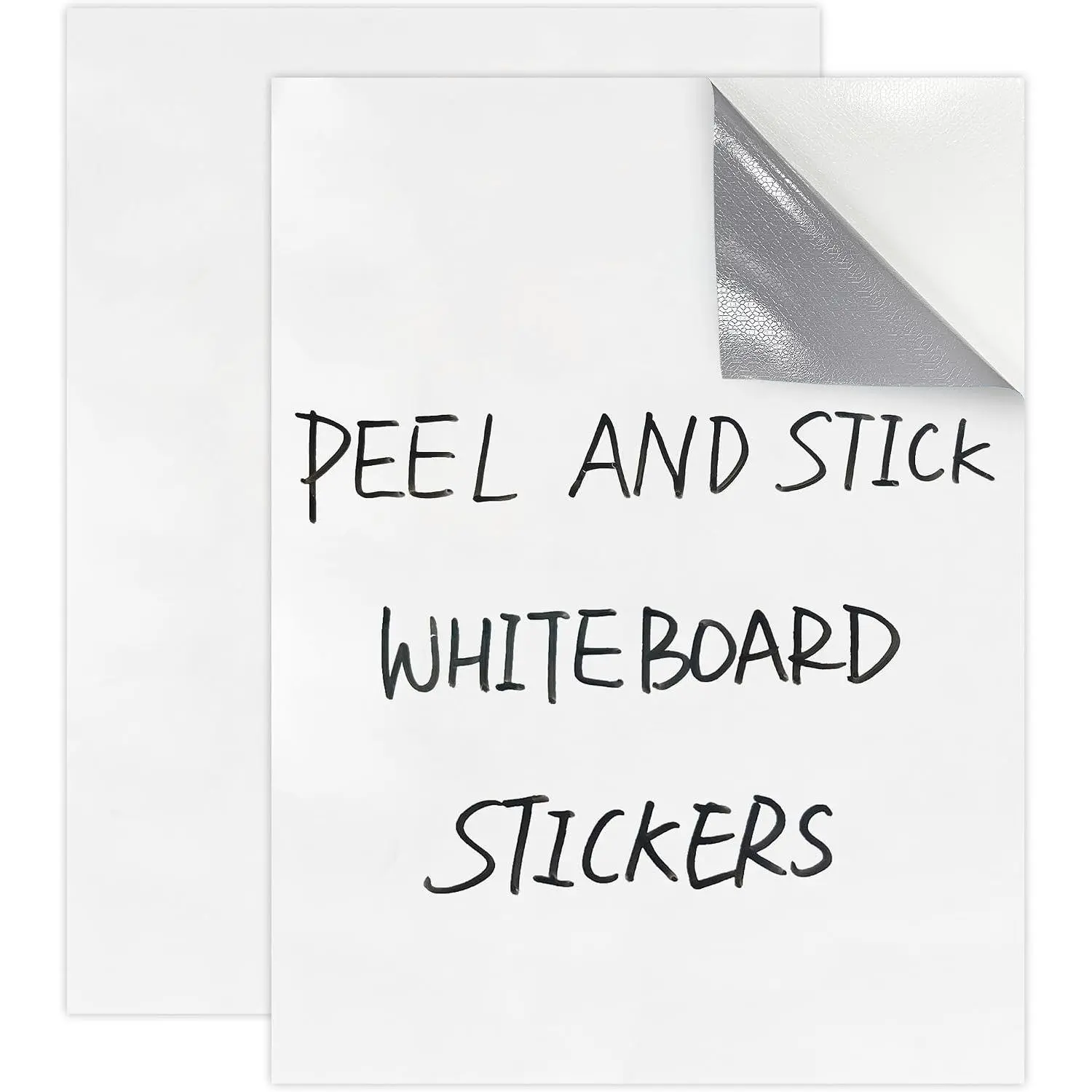Dry Erase Board Sticker- Whiteboard Stickers-8.27''x11.69'' Removable Dry Erase Sheets- Fridge Dry Erase Paper for Wall/Desk/Refrigerator/Door/Locker//Office/Classroom (White-2Pcs)