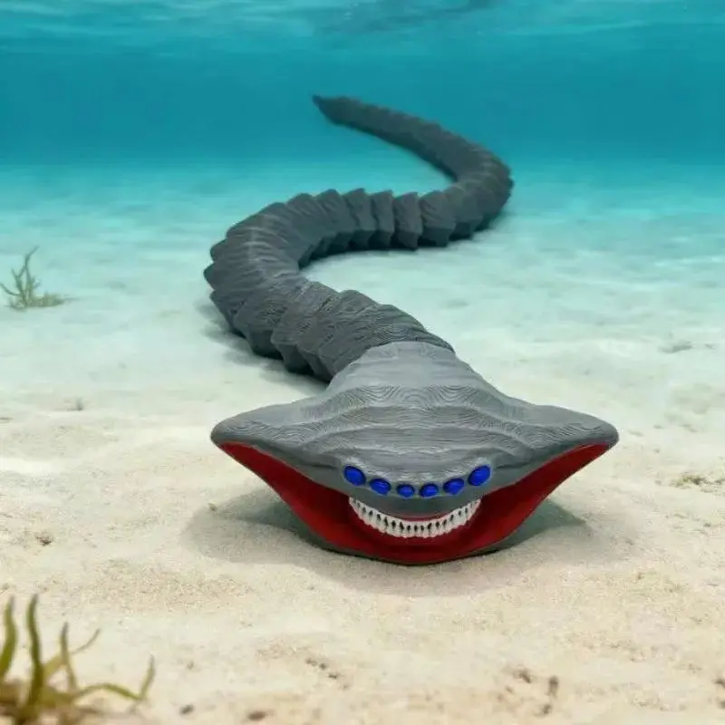 3D Printed Flexible Deep Sea Creature Figure, Articulated Fidget Desk Toy, Collectible Display Gift collections spongebob kid educational miniatures 40k warhammer pop mart miami bramble claw