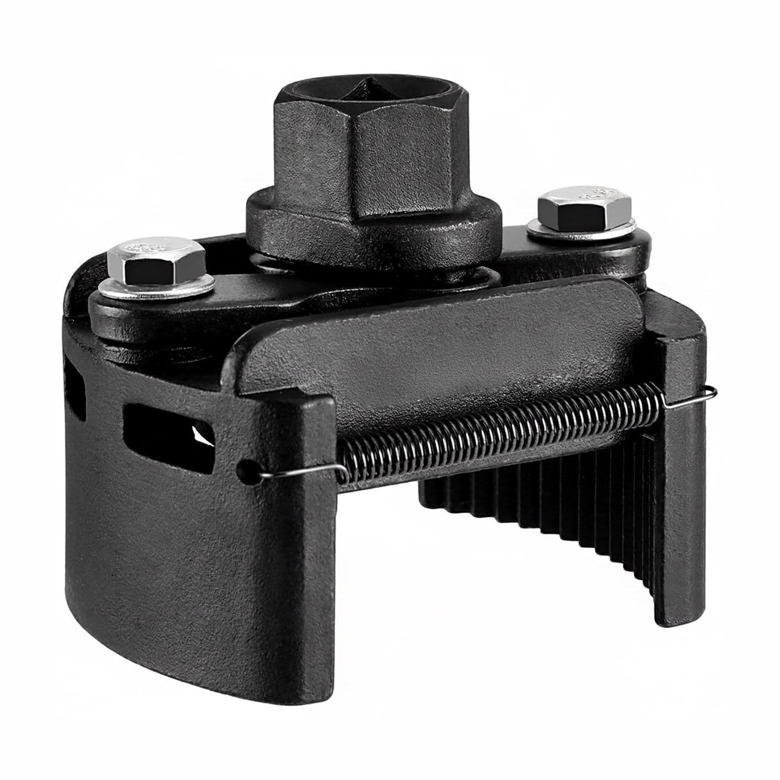 Universal Self Adjusting Oil Filter Removal Tool Heavy Duty Anti Slip Jaw Fits 60mm 80mm Spin On Filters with 12 Inch Drive for Easy Car Truck Oil Change