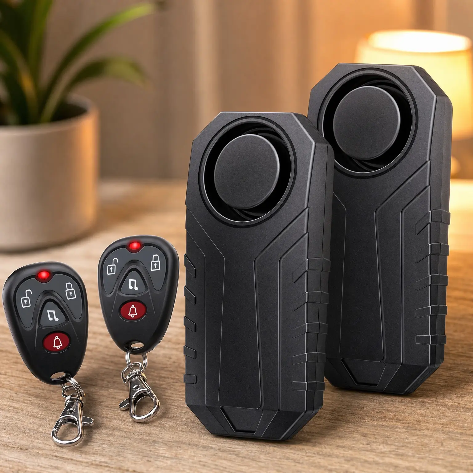 113dB Loud Anti-Theft Vibration Sensor Alarm with Remote, Waterproof Security Alarm for Electric Bike, Motorcycle, Golf Cart, Trailer, Mailbox, Garage Door (2 Pack)