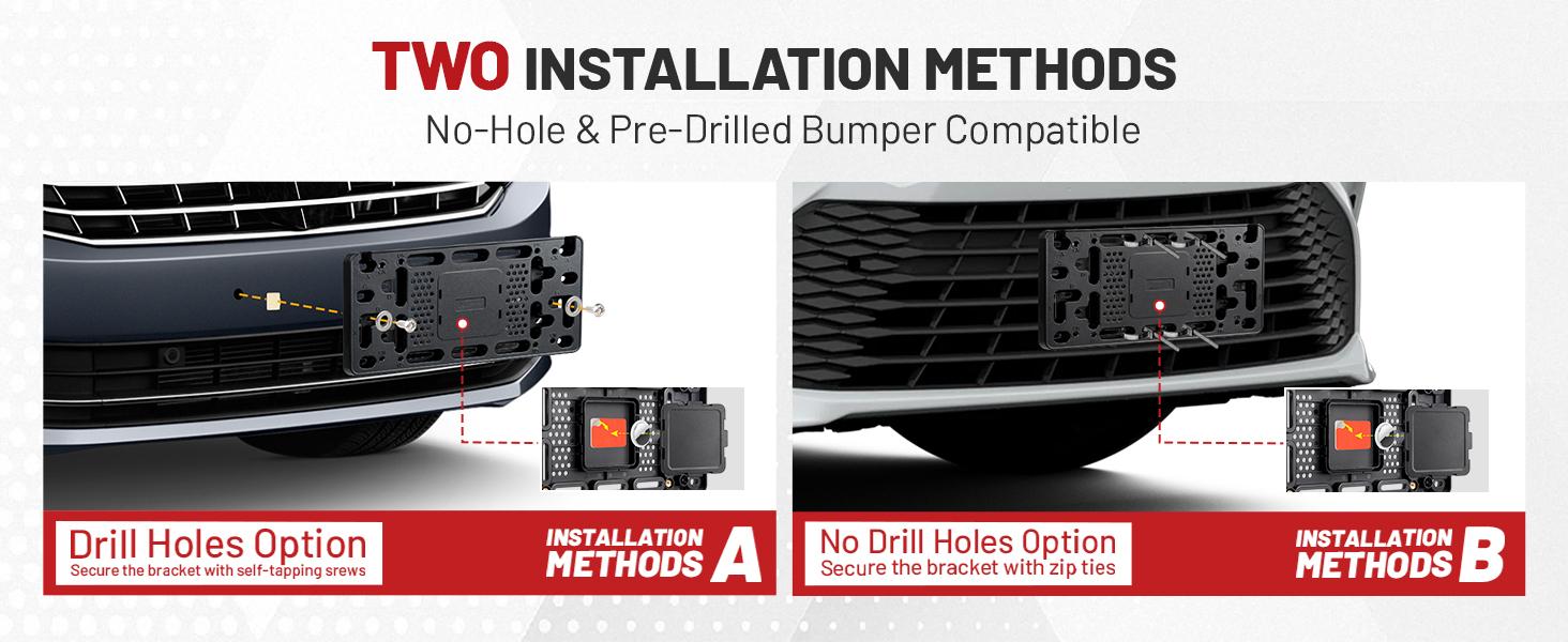 Stealth License Plate Frame with Hidden AirTag Holder, Anti-Theft GPS Tracker Compartment for Front & Rear Plates, Universal Fit for Car Truck SUV, Secure Screws & Durable ABS Plastic (Matte Black)