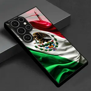 Green, white, and red eagle snake phone case, suitable for Samsung Galaxy A14 A15 A16 A23 A24 A25 A26 A32 A34 A35 A36 A52 A53 A54 A55 A56 S21/S22/S23/S24/S25/S26 FE/Plus/Ultra, shatterproof tempered glass back cover phone case