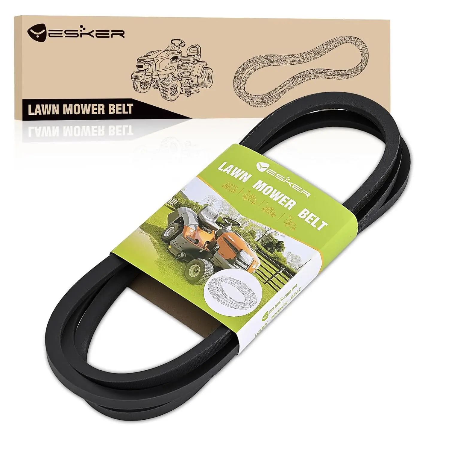 Yesker 144959 Deck Belt for Craftsman lt1000 42 inch Deck Riding Mower 1/2 Inch x 95 Inch Drive Belts for Craftsman LT1000 LT2000 LT3000 Husqvarna Poulan AYP Lawn Mower # 532144959 532138255 144959D 138255