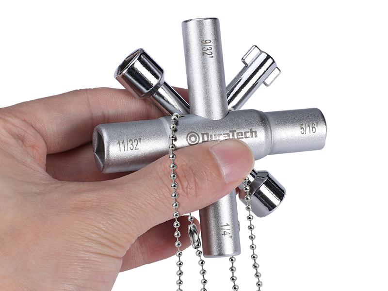 4 Way Sillcock Key Set, Utility Key, Multi-functional Water Key, 2-Pack, for Valve, Faucet, and Spigots