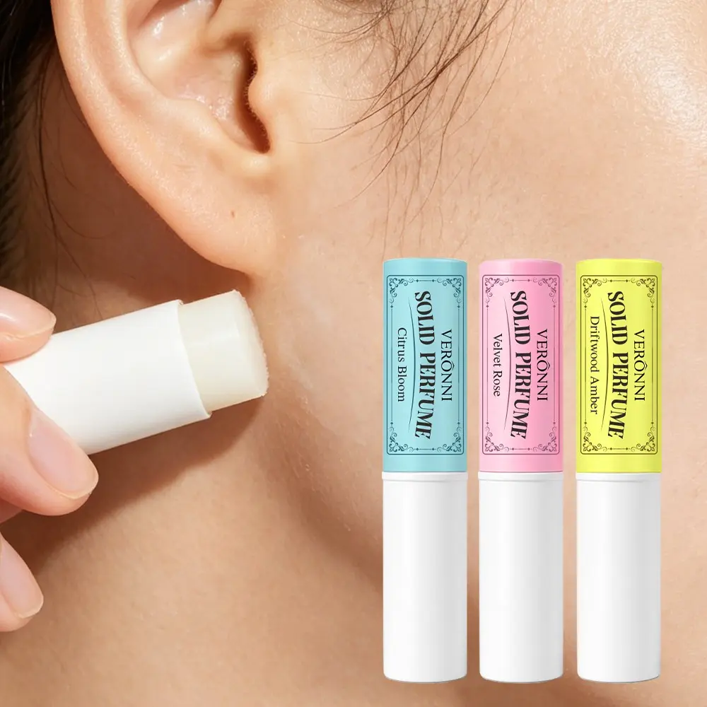 Veronni Solid Perfume Stick Set, Portable Mini Fragrance Balm, Floral & Woody Scent, Unisex, Easy Application, Perfect for Daily Use