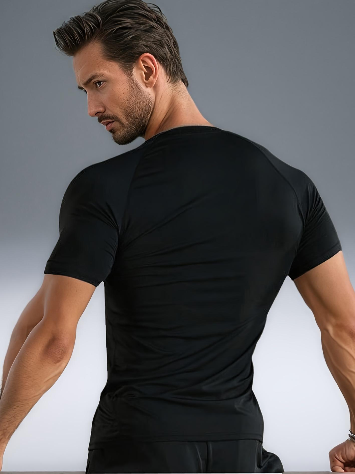 WOLVES Wolf Head Print Men's Crew Neck T-Shirt - Quick-drying, breathable, sweat-absorbing shirt, suitable for fitness, gym, and running, lightweight and comfortable, quick-drying short-sleeve moisture-wicking shirt for sports and fitness training