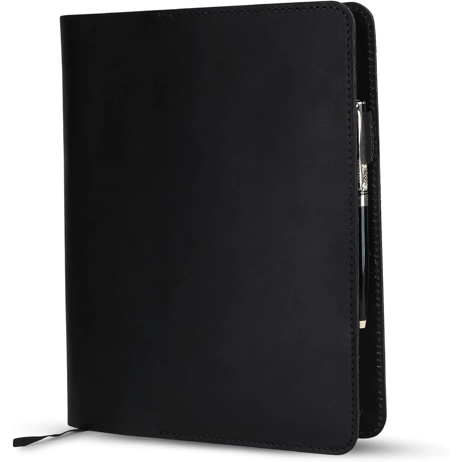 XL Leather Journal Cover Black 7.5 x 9.5 Inch – Refillable  Cover for Composition Notebook, B5 Planner & Diary –  Protective Travel Writing Case