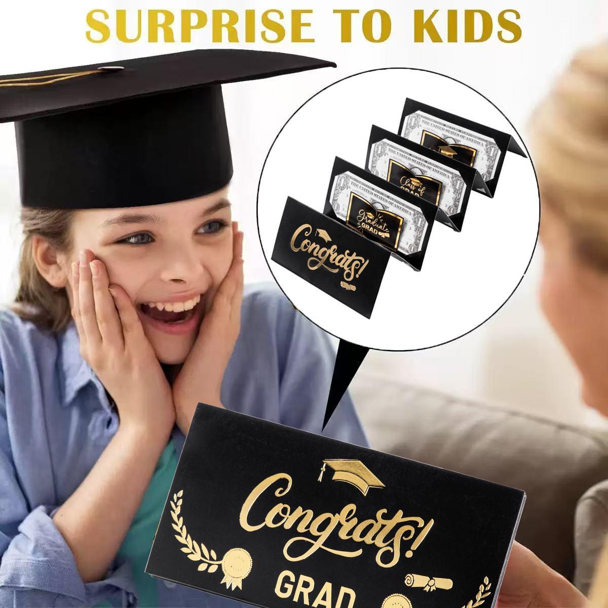 Graduation Season Gift, 1 Count Creative Money Holder with Gift Box, 1 Count Graduation Greeting Card, Party Supplies for Graduation Ceremony, Graduation Gifts