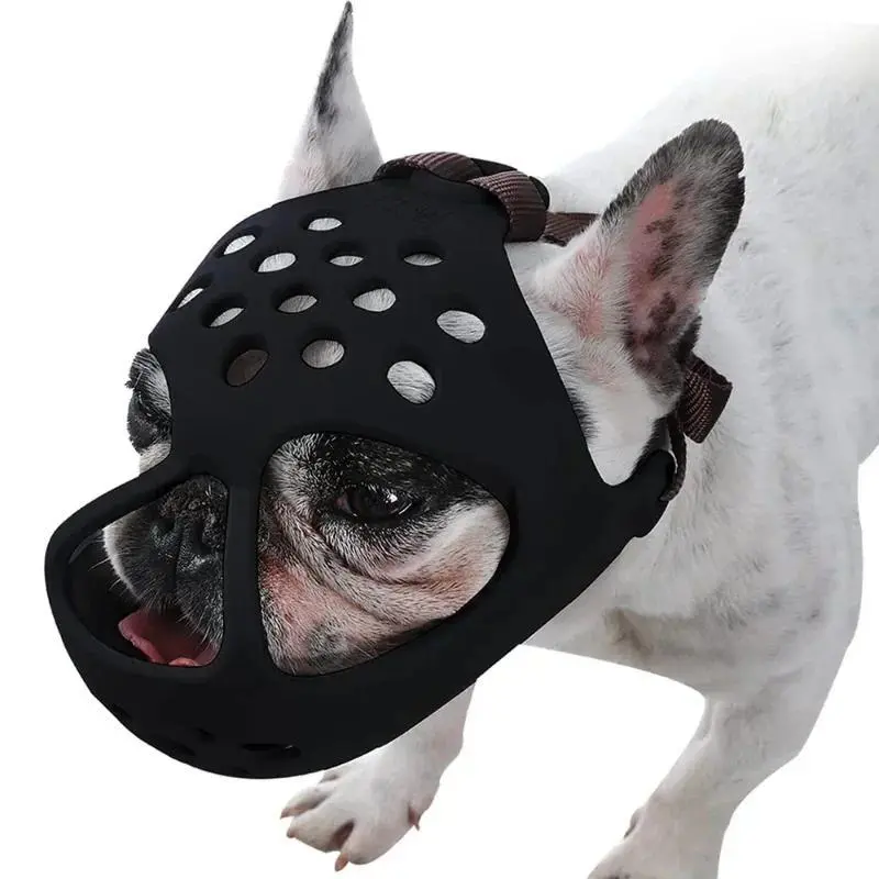 Soft Silicone Dog Muzzle for Short Snout Flat-Faced Dogs - Flat-Faced Fit, Cool & Durable Behavior Aid for Bite Control, Obedience Training, Multi-Size Fit for French Bulldogs, Training Aid, Fit For Training