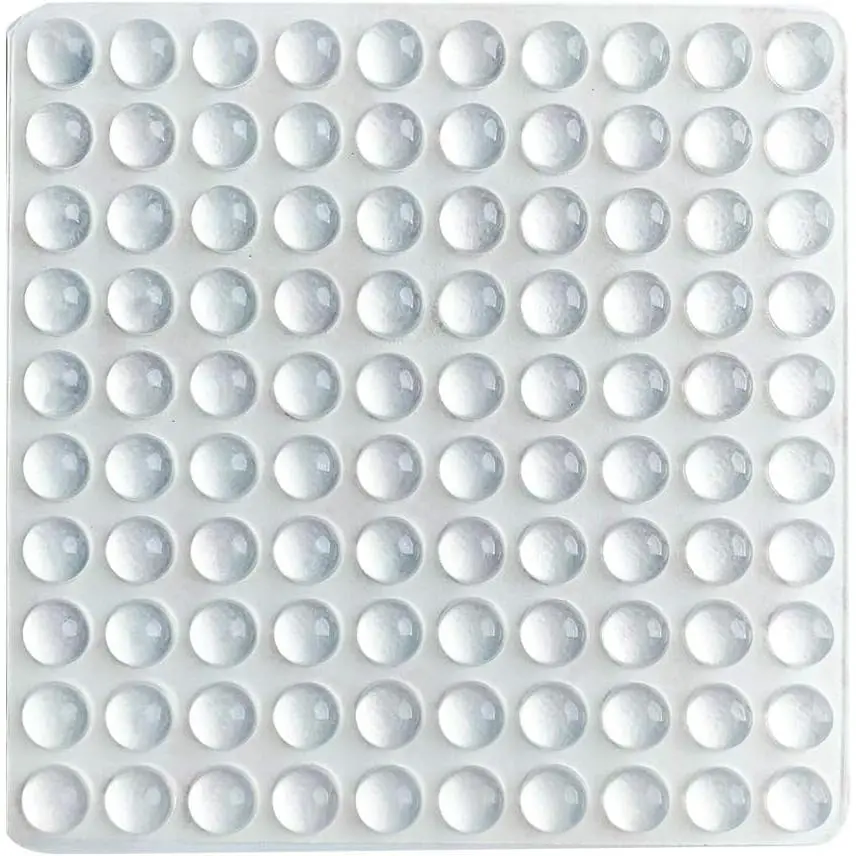 Clear Adhesive Bumper Pads- Sound Dampening Transparent Rubber  for Cabinet Doors, Drawers, Glass Tops, Picture Frames,  Boards 100 count (Hemispherical)