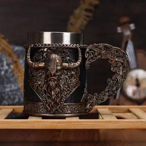 Viking Mark Coffee Cup Stainless Steel Viking Viking Draft Beer Cup Large Capacity Water Cup Hot Selling Cup Ornament