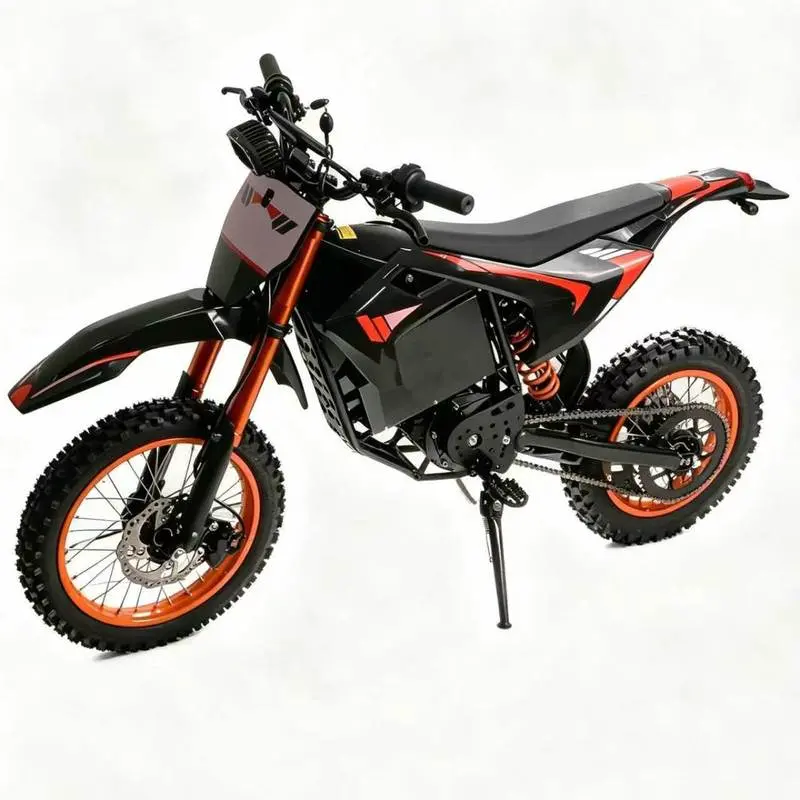 Fully Suspended Electric Off-Road Motorcycle for Teenagers & Adults - 4500W Peak Power, 60V 23Ah Battery, 50MPH Top Speed (Sports & Outdoor Fitness Scooters Equipment)