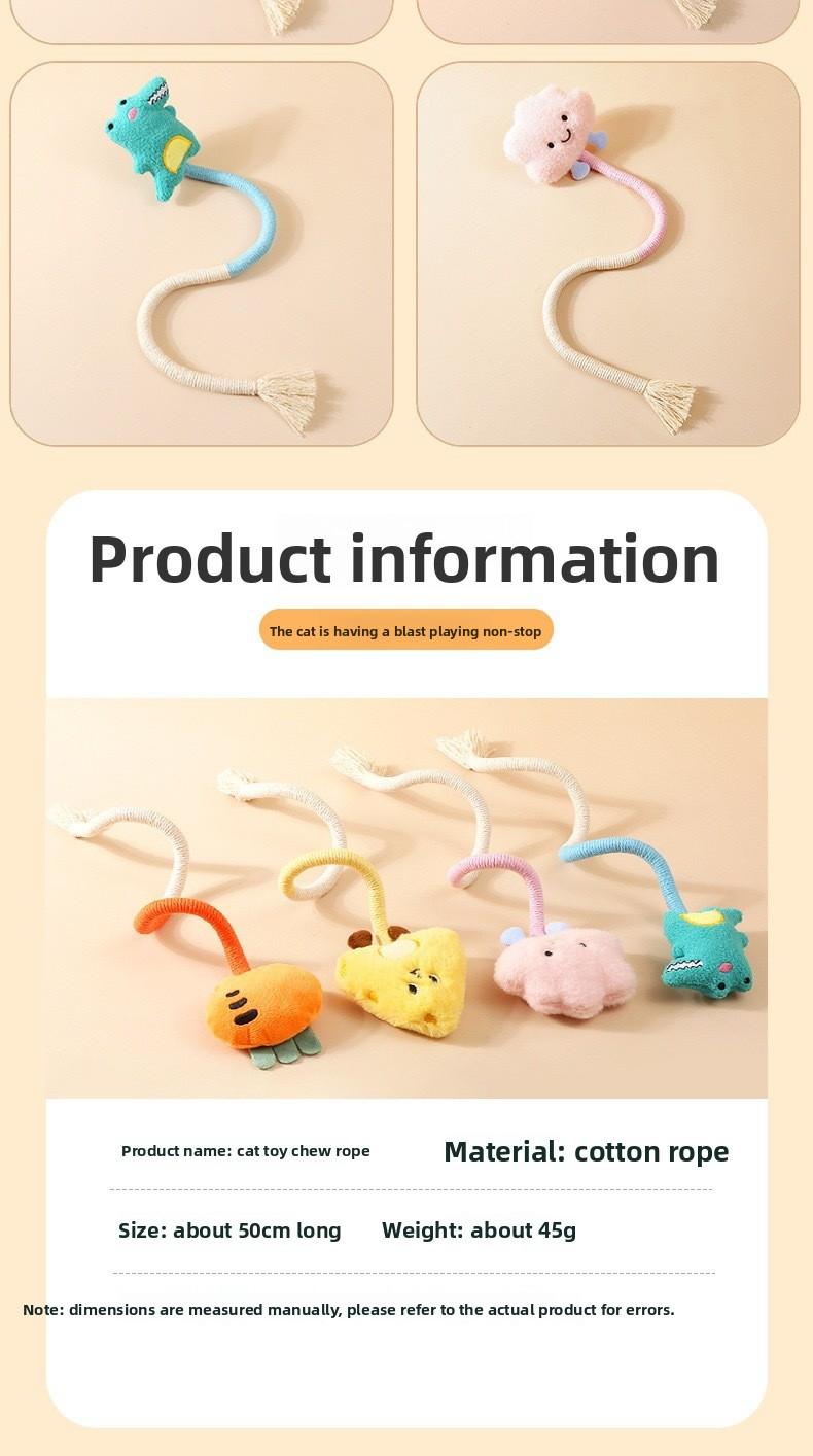 All-in-One Kitten Entertainment Set: Catnip Stick Toy, Dental Chew Rope, and Soft Plush Doll for Endless Play,The best gift for a kitten frozen treat easy-to-use design interactive companion Dog Puzzle Feeder Toy Nylon Chewing tug Durable comfort control