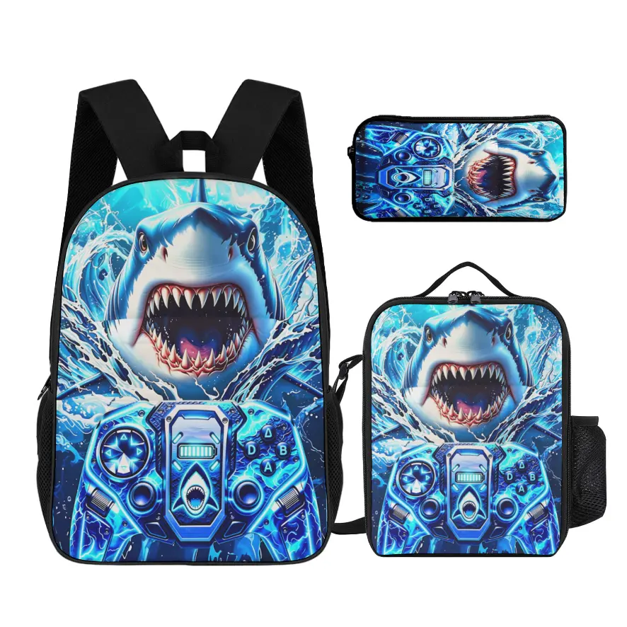 Shark Gamer Backpack Set,  School Bag, Gaming Lunch Box #   TikTokMadeMeBuyIt #   TikTokShop #   back to school #   Backpack set #   school gifts #   girls gifts #   boys gifts #   birthday gifts