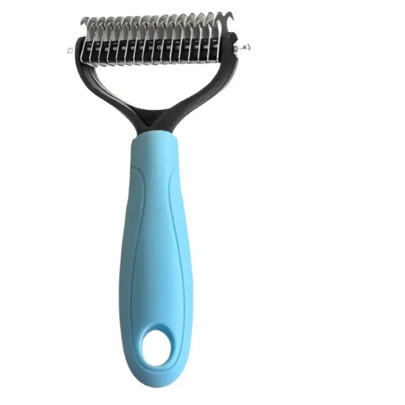 Pet Grooming Tool, Universal Detangling Comb for Dogs, Stainless Steel Double-Sided Design, Effective Shedding Removal & Matted Hair Tamer, Deshedding Tool, Deshedding Brush, Practical Daily Dog Coat Maintenance Supplies.
