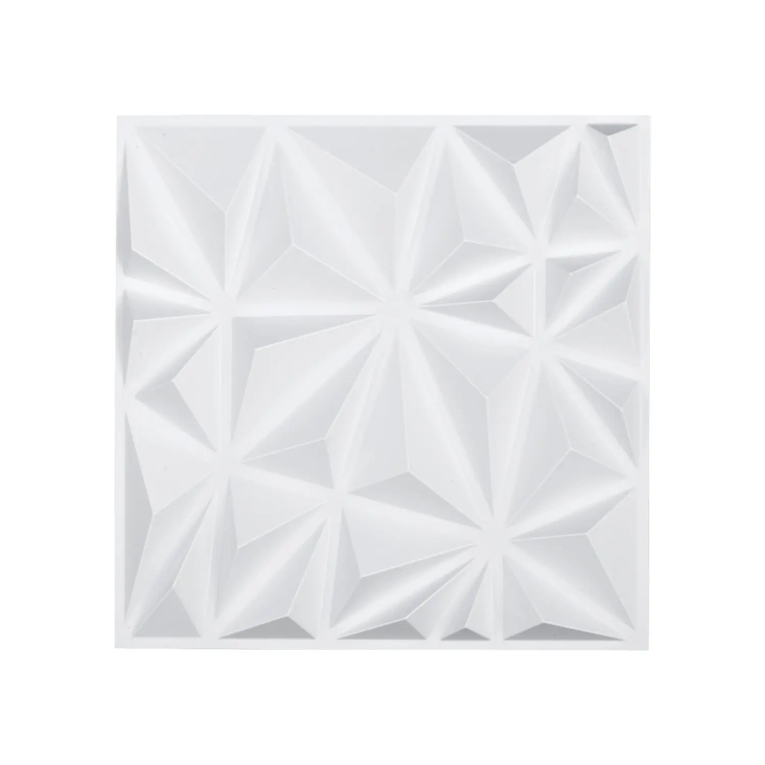 VEVOR PVC 3D Wall Panels, 33-Pack 11.81x11.81in Minimalist Diamond Tiles, 32 Sq. Ft Coverage, Matte White Accent Panels for Indoor Home Ceiling/Bedroom Decor
