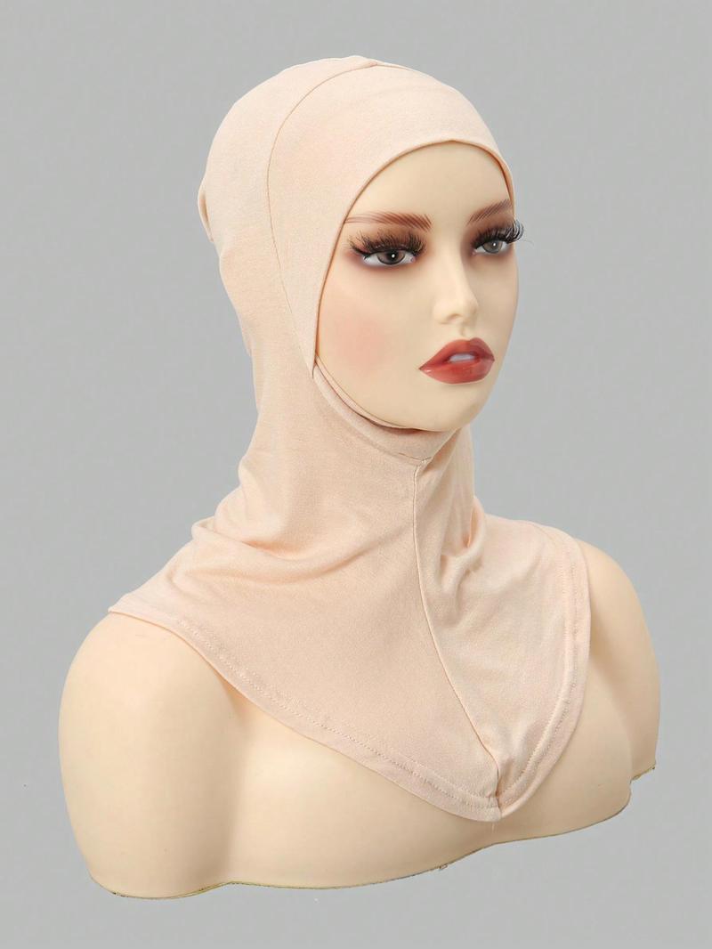 Women's Solid Color Instant Hijab, Modest Soft Comfortable Hijab for Daily Wear, Fashionable Minimalist Accessories for Women & Girls
