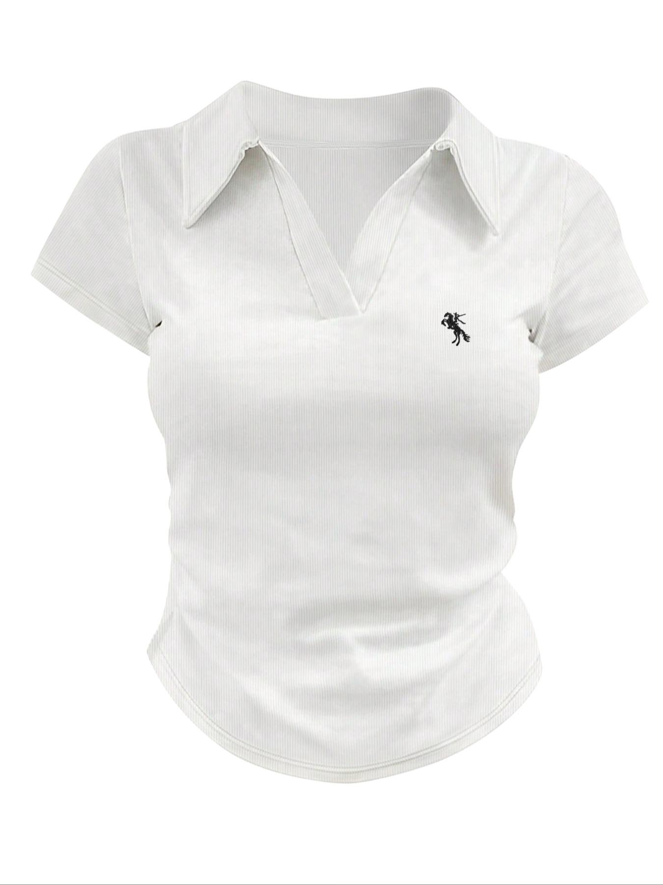 Women's Polo Shirt, Casual Comfortable Short Sleeve Collared Top for Daily Wear, Ladies Clothes for All Seasons, Golf Casual Style T Shirts