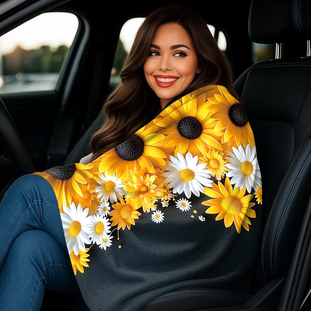 1-Piece 2D Sunflower Print Blanket, Super Soft, Machine Washable. All-Season Comfort Suitable As A Warm Cozy Blanket For Home Sofas, Bedding, Office Napping, Travel, And Camping, Perfect As A Gift For Friends And Family 1-Piece 2D Sunflower Print Blanket, Super Soft, Machine Washable. All-Season Comfort Suitable As A Warm Cozy Blanket For Home Sofas, Bedding, Office Napping, Travel, And Camping, Perfect As A Gift For Friends And Family