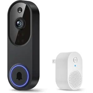 1080p   Doorbell Camera with Doorbell Receiver, AI Motion Detection, Night Vision, Cloud Storage, 2 Way Audio,  , 2.4GHz  Only