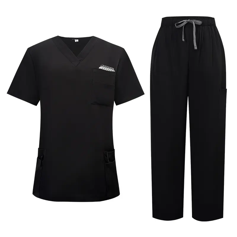 New Arrival Medical Scrub Set for Nurses Doctors, Surgical Top & Straight Leg Pants, Tough Work Uniform for Hospital Clinic Dental Vet Med Student Work Training