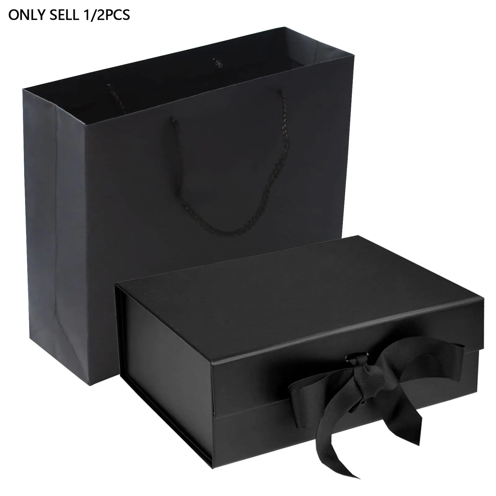 Luxury Magnetic Wrapping Box Set with Lid & Ribbon, Includes Optional Bag, Three Sizes Available, Exquisite Gift Box, Perfect for Christmas, New Year, Weddings, Elegant Gift Box Design, Elegant Packaging