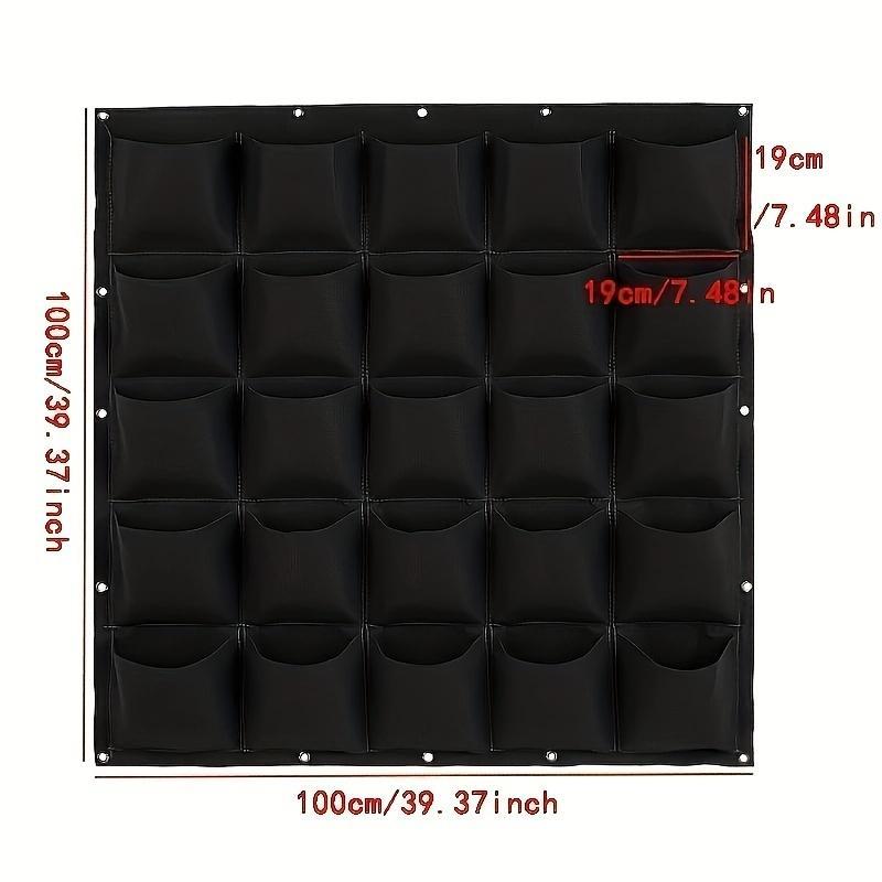 Vertical Wall Mounted Plant Growing Bag, 1 Count Multi-pocket design Felt Plant Growing Bag, Garden Bag for Home Garden