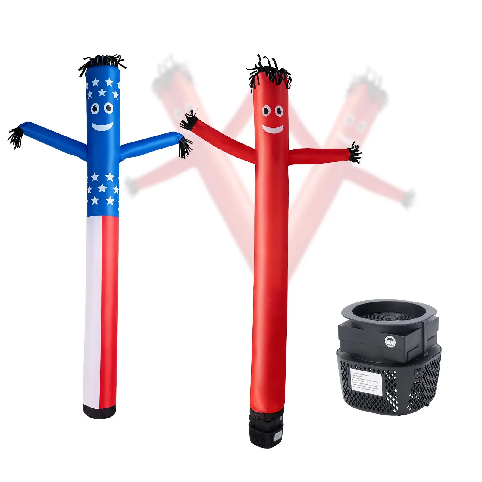 【Summerfinds】VEVOR Inflatable Tube Man with Blower, 8 ft Tall, Wacky Waving Wind Flying Inflatable Dancing Tube Guy with 1/15 HP IPX3 Waterproof Blower Fan, for Outdoor Advertising Business Store Party Decoration