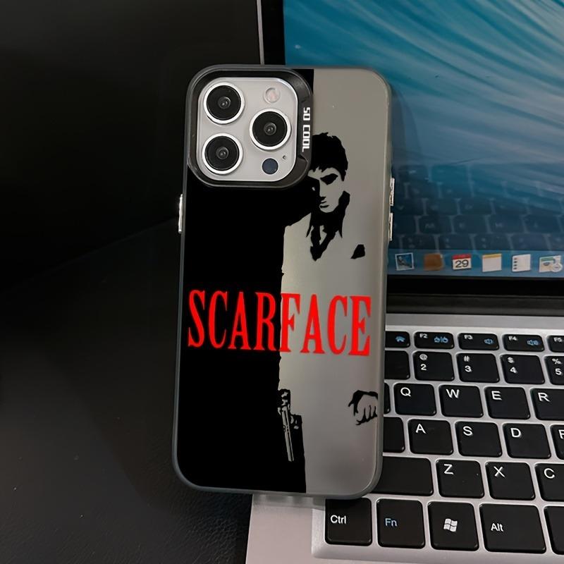 Scarface Pattern Shockproof Protective Phone Case Cover for iPhone 15/15 Plus/15 Pro/15 Pro Max, Geometric Design, Perfect Gift for Family & Girlfriend