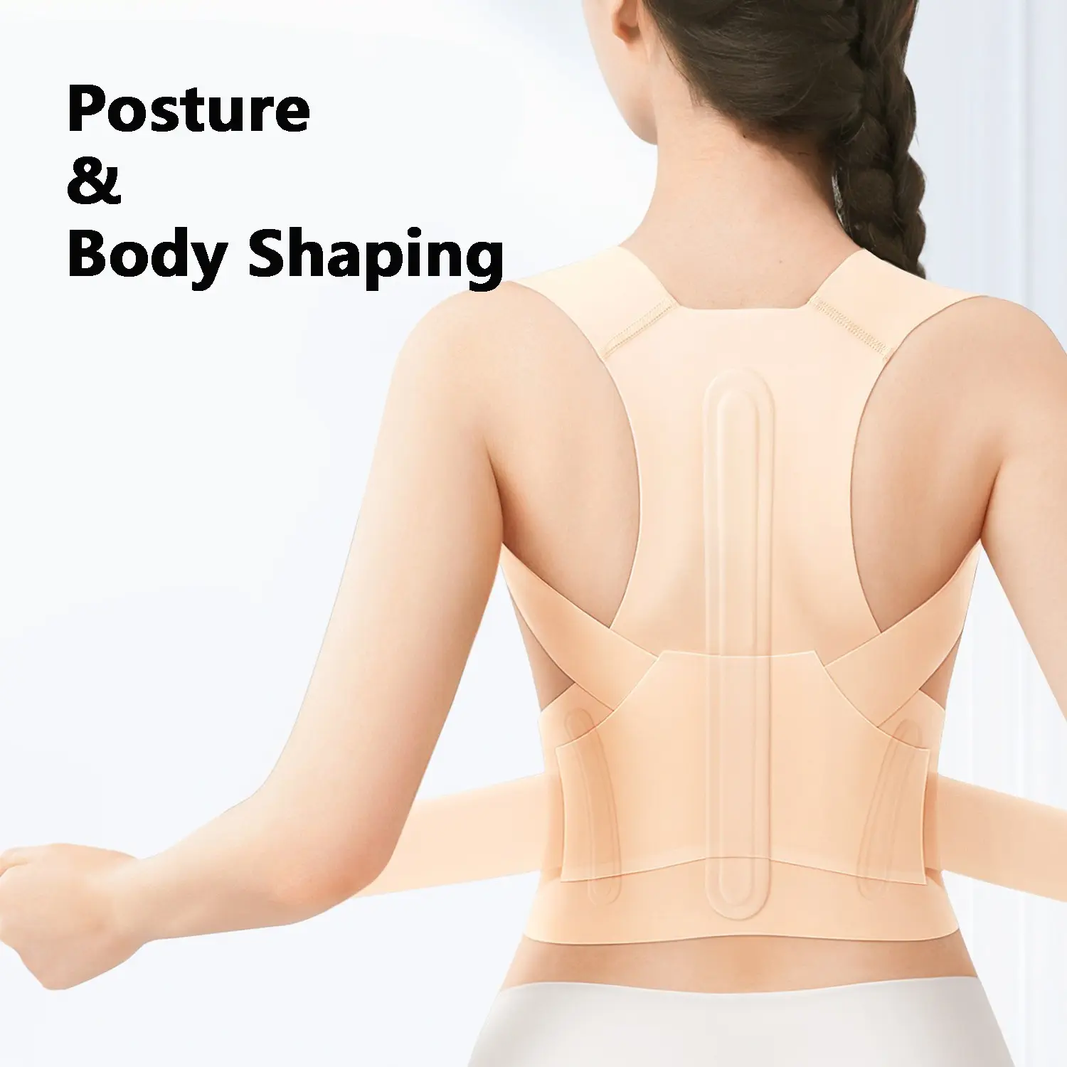 Invisilite Posture Improvement Brace for Women, Adjustable Back Brace for Hunchback Slouching, Lightweight Discreet Under Clothes