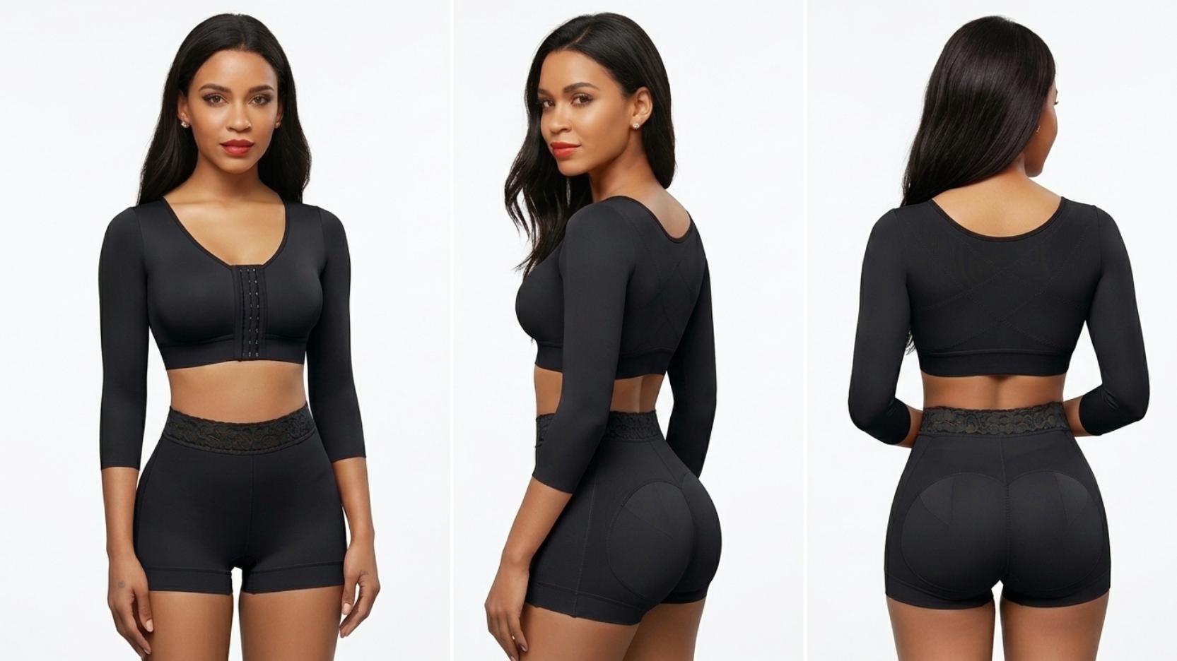 Lightly Lace Strap Closure Bras Nonpadding Bra(Seamless Beige,38C) Arm Shaper Posture Corrector Long Sleeve Bra with Buckle and Open Waist Top Shapewear Womenswear Compression Backless Bodysuit Cup Big Size 32 dd Tie Front Crop Set High Panties shaoe wear