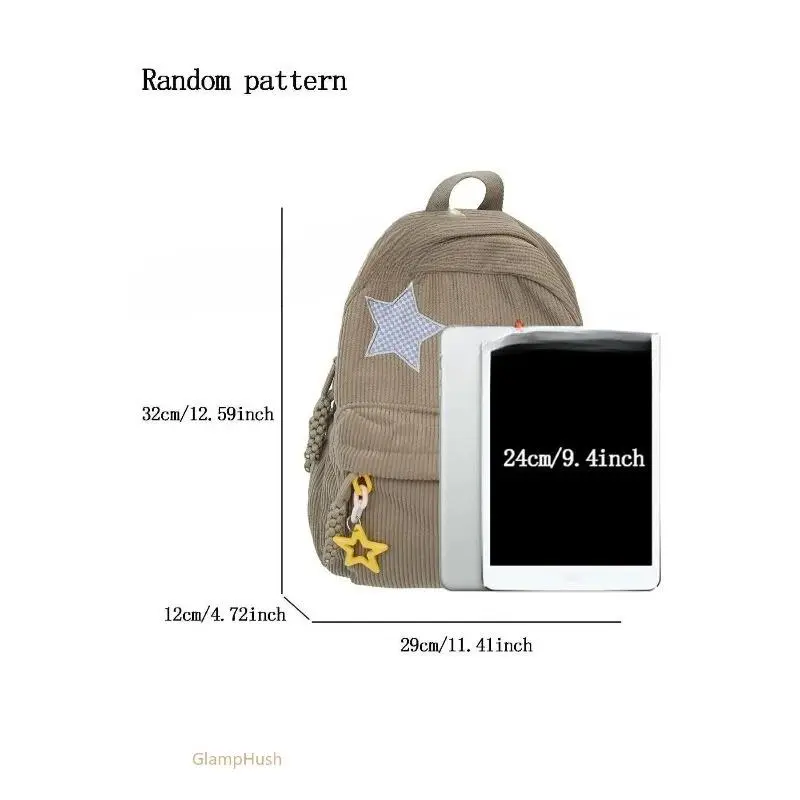 2026 Artistic Checkerboard Star Embroidery Multifunctional Backpack - Tear-Resistant Fabric, Large-Capacity, Multi-Pockets, Padded Straps, for School, Everyday Use, School/Gym Commute