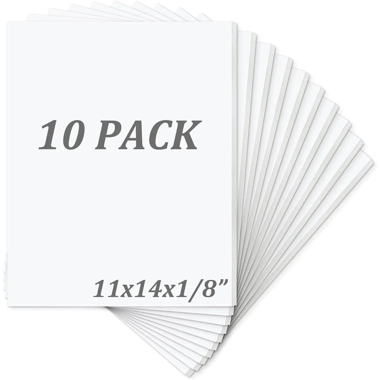 Pack of 10 Acid-Free Foam Boards, 11x14 inch White Foam Boards, 1/8" Thick | Polystyrene, Foam Core Board, Warp-Resistant, Rigid, Easy to Cut, for Modeling, Billboard, Painting, Framing, Photo Mounting