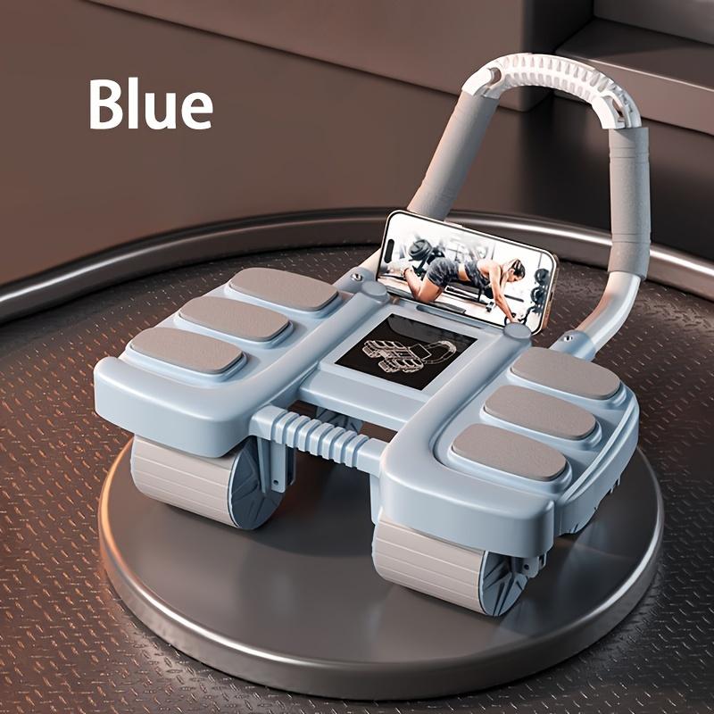 Smart Automatic Bounce Ab Roller, 4-Wheel Core Strength Trainer, Portable Home Gym Equipment for Men & Women, Elbow Support Included, Abdominal Exercise Equipment, Abdominal Workout Equipment