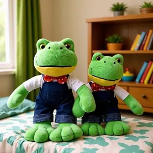 Soft Durable Cuddly Frog Couple Plush Toys, Long-Leg Stuffed Animal, Comfortable Companion Piece for Daily Leisure & Outdoor Activities