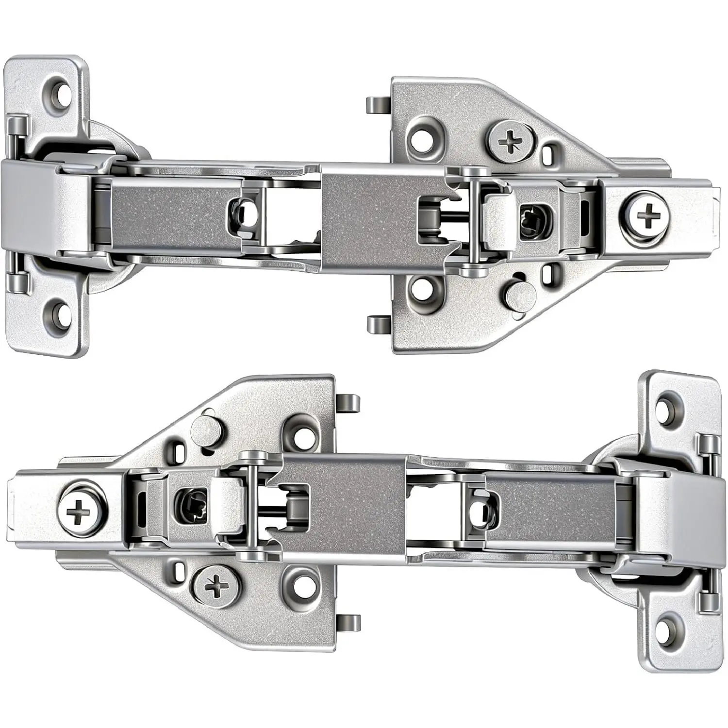 165-degree corner cabinet hinge, 2-piece set of easy-turn hinges, used for soft-closing hidden hinges on kitchen corner cabinet doors, 3D 6-way adjustable replacement hardware