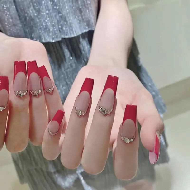 Internet Celebrity Fake Nail Stickers Wearable Nail Tips Finished Nail Pieces Nail Stickers Removable Nail Stickers X62
