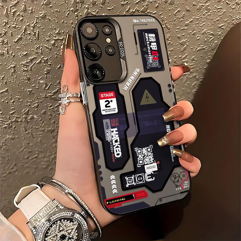 Hacker Creative Mecha Case for Samsung Galaxy S26 S25 S24 S23 S22 S21 Ultra Plus FE Iphone 17 16 15 14 13 12 11 17Air Plus Pro Promax Matte Cover