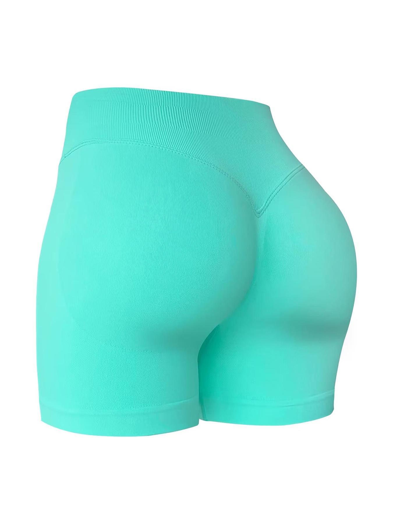 Seamless Shorts for Women, Invisible Scrunch Butt Lifting Gym Booty Biker Shorts, Breathable Comfortable High Stretch Skinny Shorts, Gym Shorts, Ladies Sportswear for Indoor Outdoor Wear, Athletic Shorts, High Waist Shorts