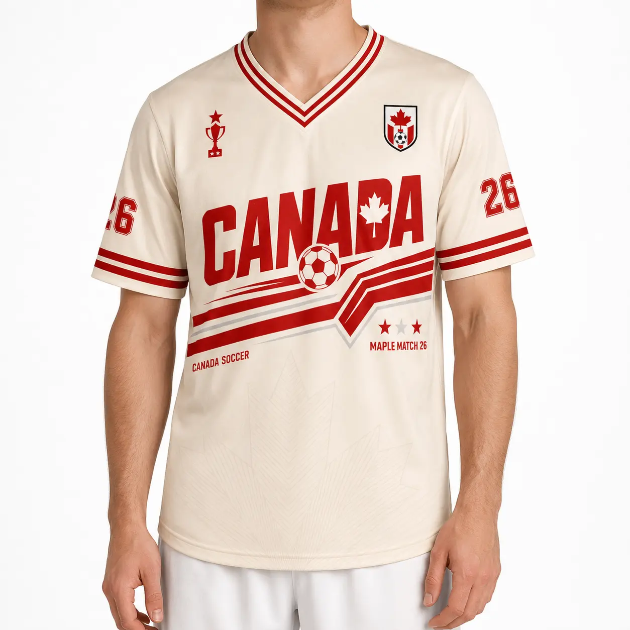 Canada Soccer Jersey V-Neck Short Sleeve, Lightweight Breathable Fan Apparel,shopping,gifts for him,its not your birthday boy merch,soccer jersey,boho summer clothes,vintage shirts,summer graphic tees,graphic top,dad gift,gifts for him,outfit,canadian
