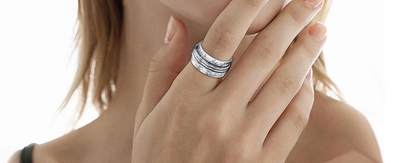 MILACOLATO Stainless Steel Spinner Rings Fidget Band Rings Moon Star Flower Butterfly Anxiety Rings for Women Men