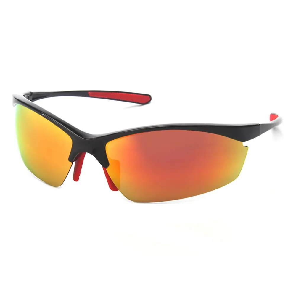Adjustable TR90 Semi-Rimless Sports Sunglasses - UV400 TAC Lens Wind Resistant Goggles for Running Football & Outdoor Training