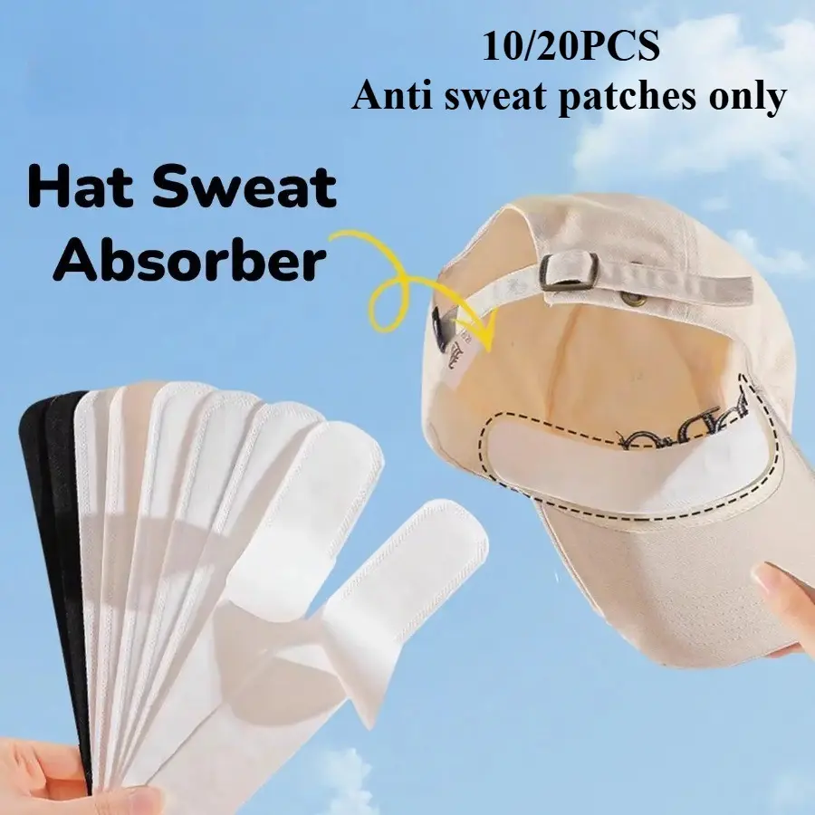 Hat Lining Sweat Absorbent Pad, Adjustable Head Size, Disposable Hat Liner, Anti-Sweat Strip, Inner Hat Protector, One-Time Use