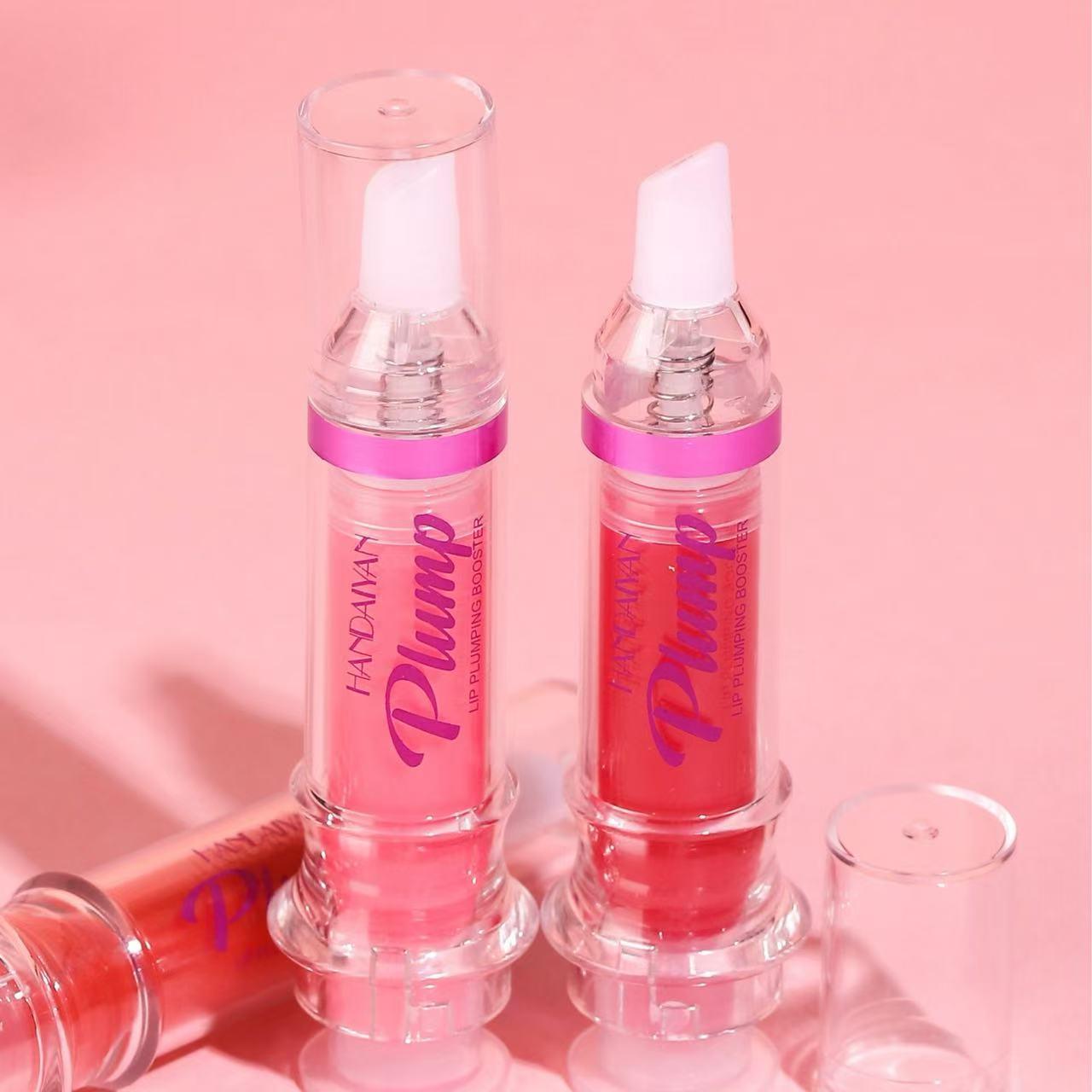 Mirror Finish Plump Lip Gloss, Radiant Makeup Effect, Spring Press Design, Multiple Jelly Colors Available, Single Item Liquid Form