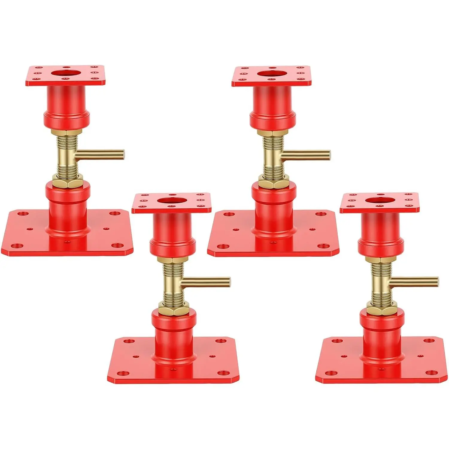 House Jacks for Leveling, 4 Pack House Floor Jack 5.3-8 Inch Adjustable Jack Posts, 11023 lbs Heavy Duty House Jacks for Basement, Crawl Space, Foundation, Floor Joists, Porch & Roof Beam Support