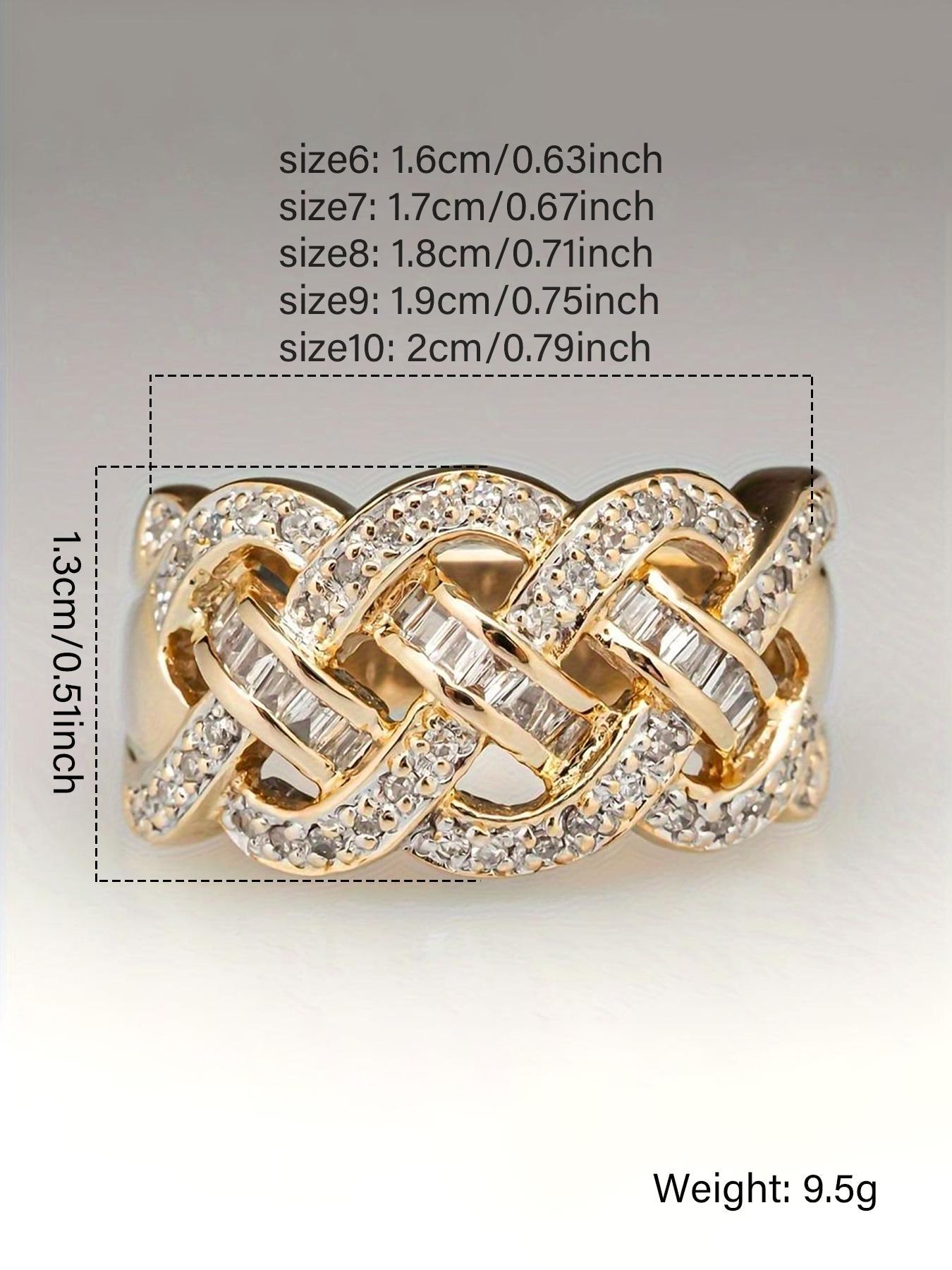 Fashion Designer Inlaid Zircon Decor Ring, Fashion Statement Double Layered Ring for Party, Daily Clothing Decor, Trendy All-match & Exquisite Jewelry for Birthday Gift
